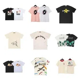 Palm Angels Men's short sleeve cotton printed T-shirt-1928  