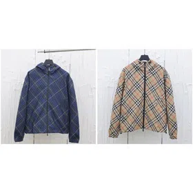 Burberry Hooded Reversible Striped Windbreaker Jacket-4820  