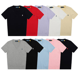 Polo Ralph Lauren Cable Knit Short Sleeve Crew Neck T-Shirt-6315  