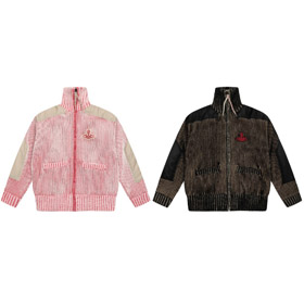 Vivienne Westwood's new double-zip stand-collar cardigan sweater-6377  