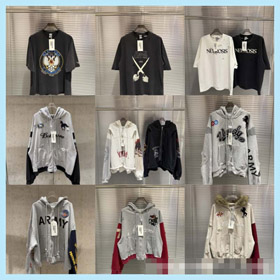 New Protocol Index Distressed Warhorse Embroidery Zip-Up Hoodie, T-Shirt, and Pants Set-6732  